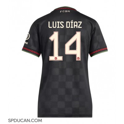 Zenski Nogometni Dres Bayern Munich Luis Diaz #14 Rezervni 2025-26 Kratak Rukav Zenski Nogometni Dres Bayern Munich Luis Diaz #14 Rezervni 2025-26 Kratak Rukav
